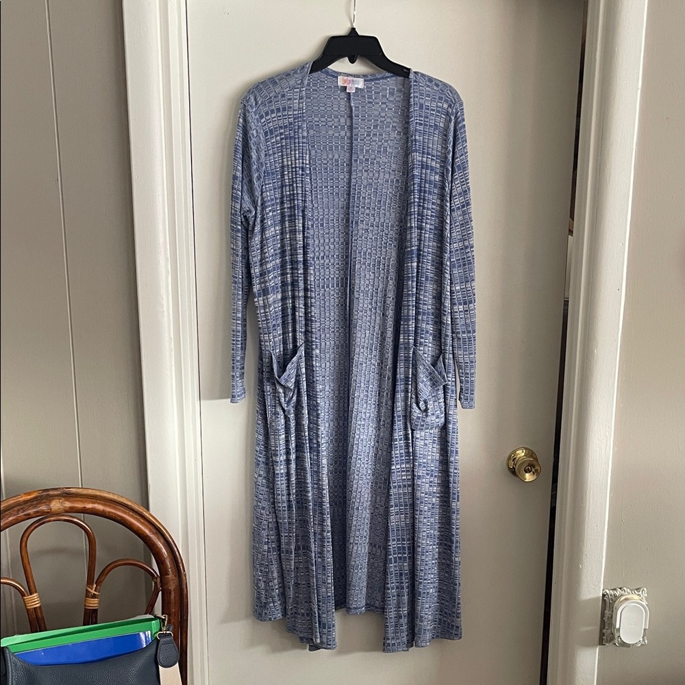 LuLaRoe Blue Long Cardigan
